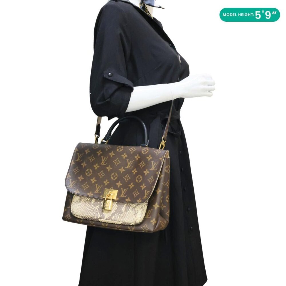 Louis Vuitton Marignan Python Monogram Canvas Sho… - image 2